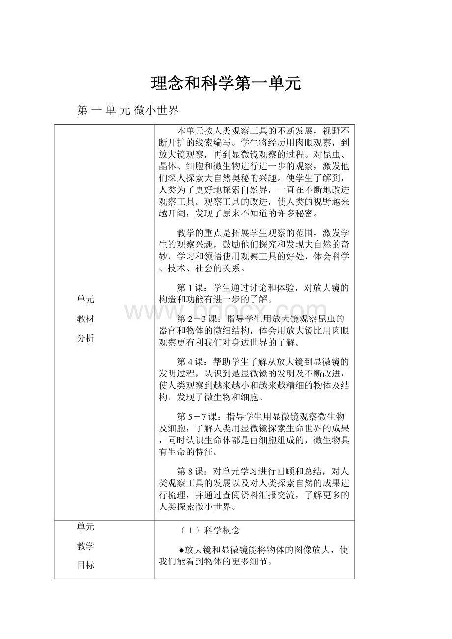 理念和科学第一单元.docx_第1页