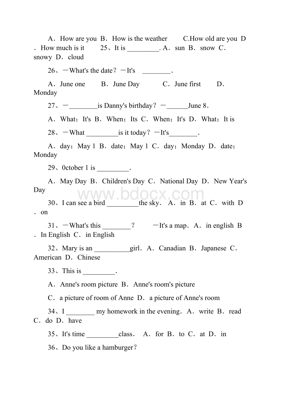 七年级英语单选400题.docx_第3页