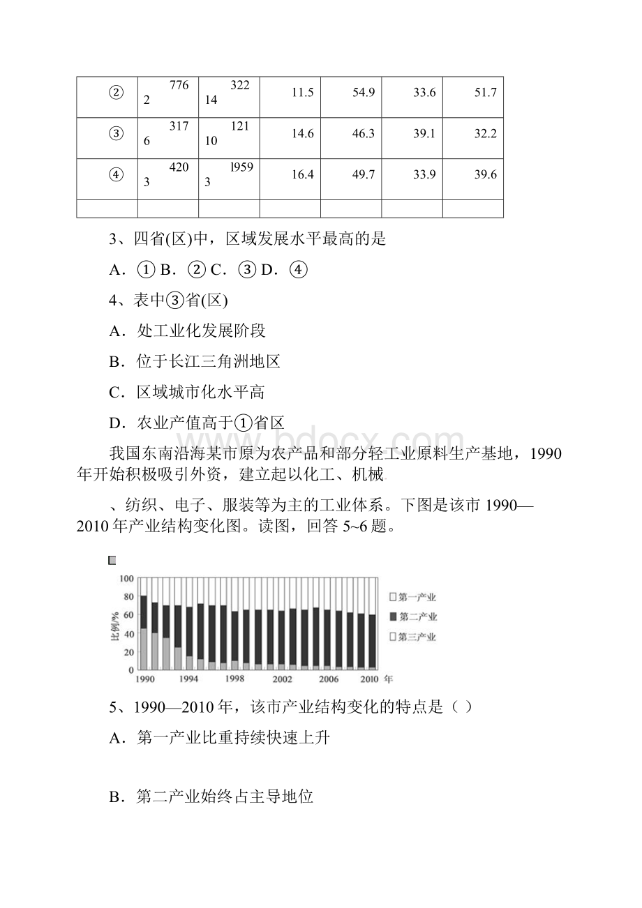 山西省大同市第一中学学年高二地理上学期期末考试试题.docx_第2页