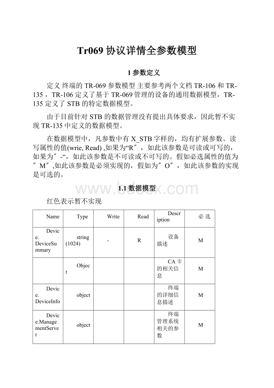 Tr069协议详情全参数模型.docx_第1页