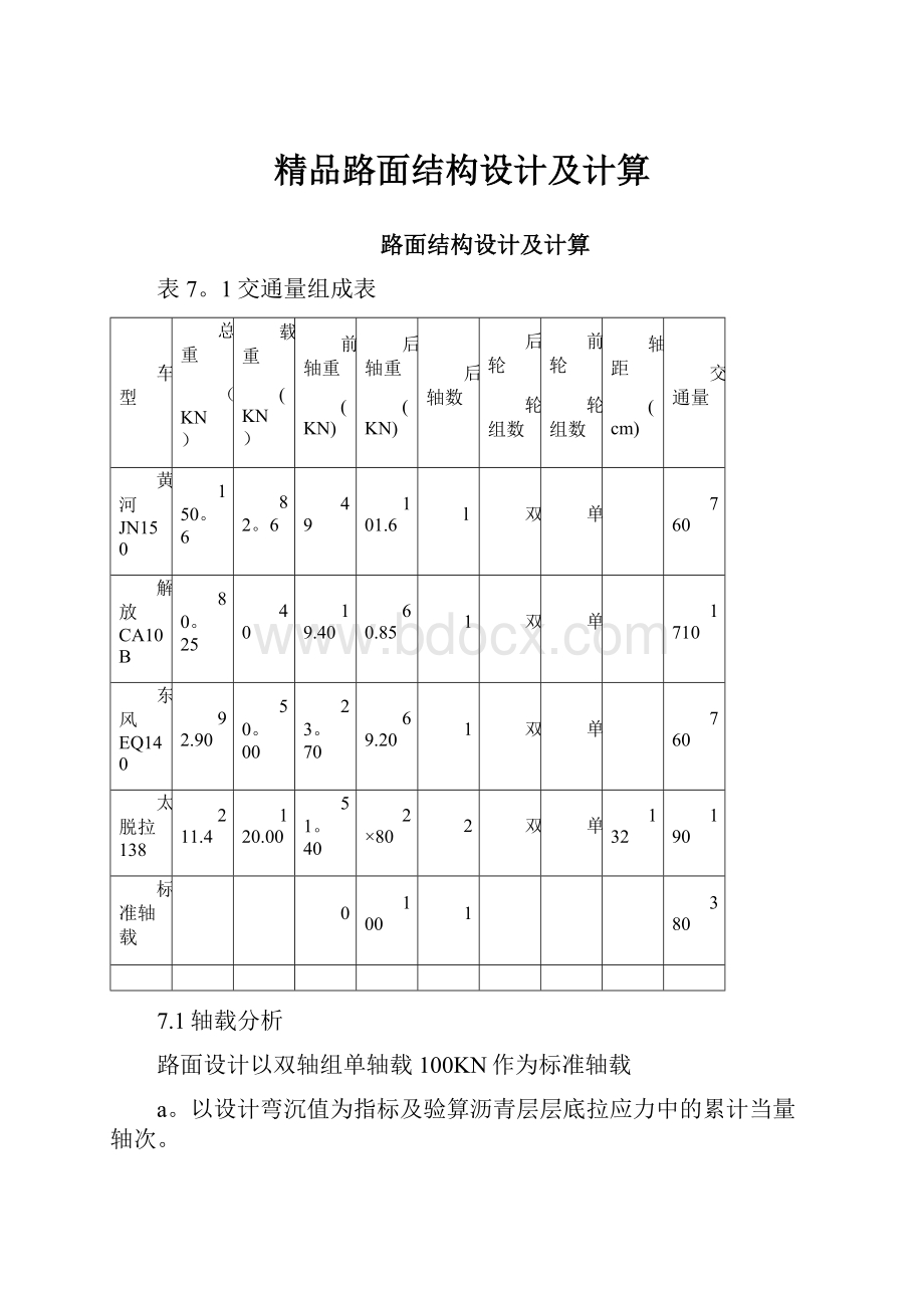 精品路面结构设计及计算.docx