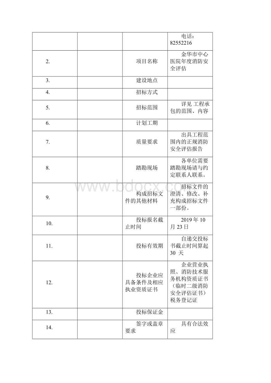 金华市中心医院消防安全评估招标文件doc.docx_第2页