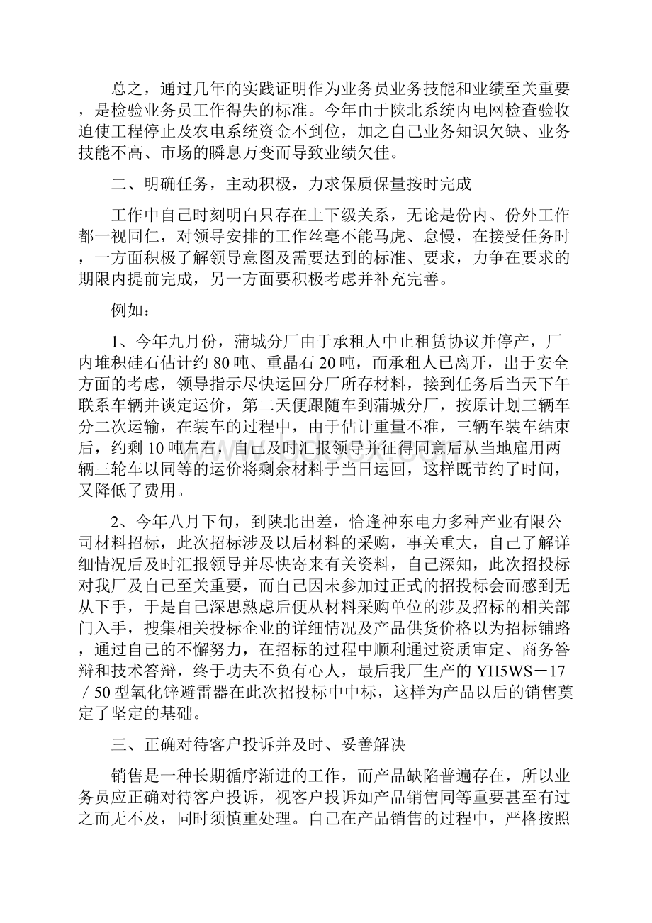 销售业务员个人精编工作总结字.docx_第2页