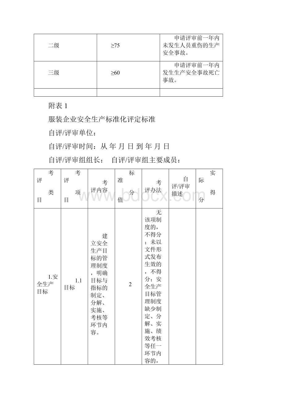 互联网+服装生产企业安全生产标准化评定标准.docx_第2页