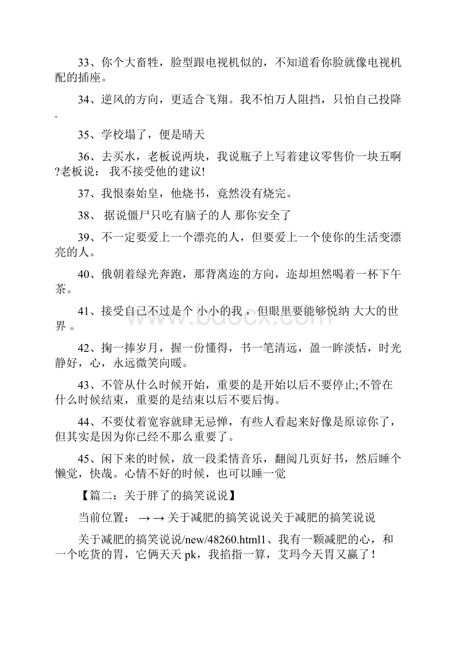 关于胖了的搞笑说说.docx_第3页