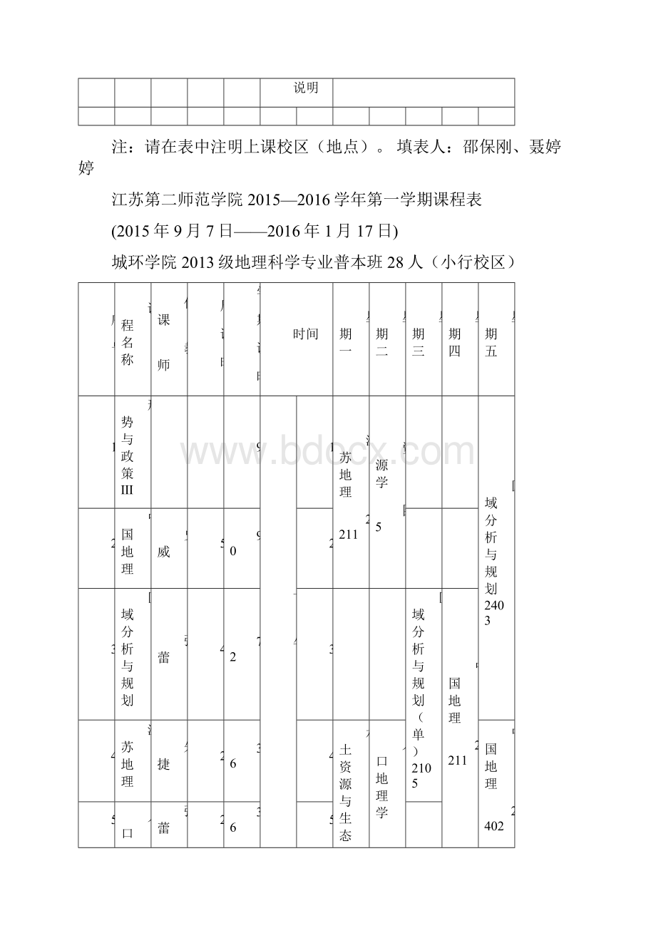 城环学院学年第一学期课表.docx_第3页