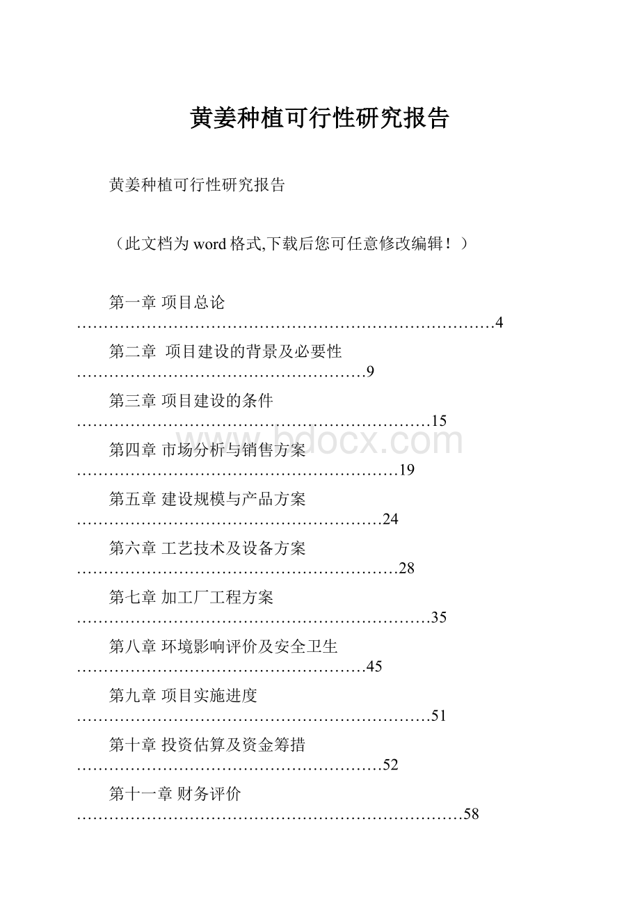 黄姜种植可行性研究报告.docx