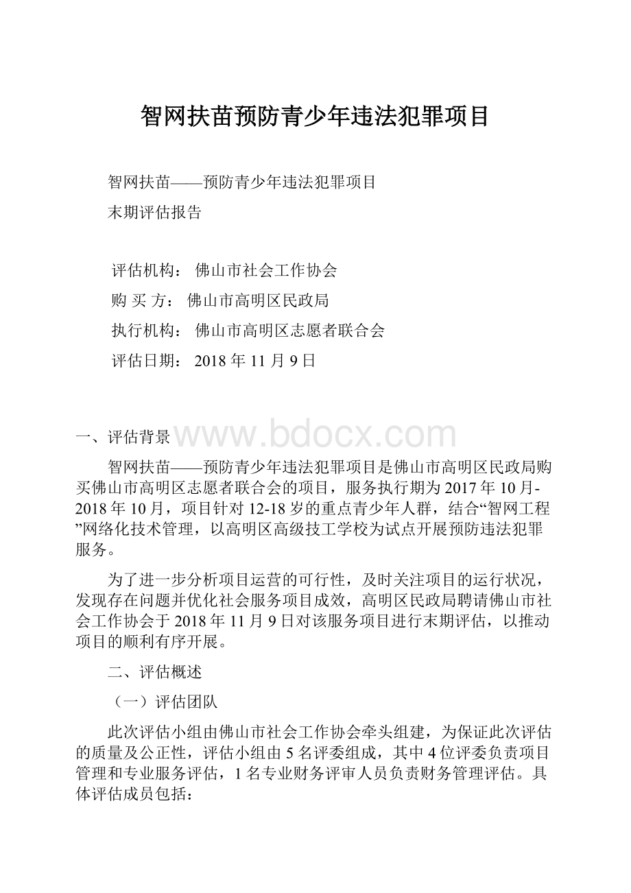 智网扶苗预防青少年违法犯罪项目.docx