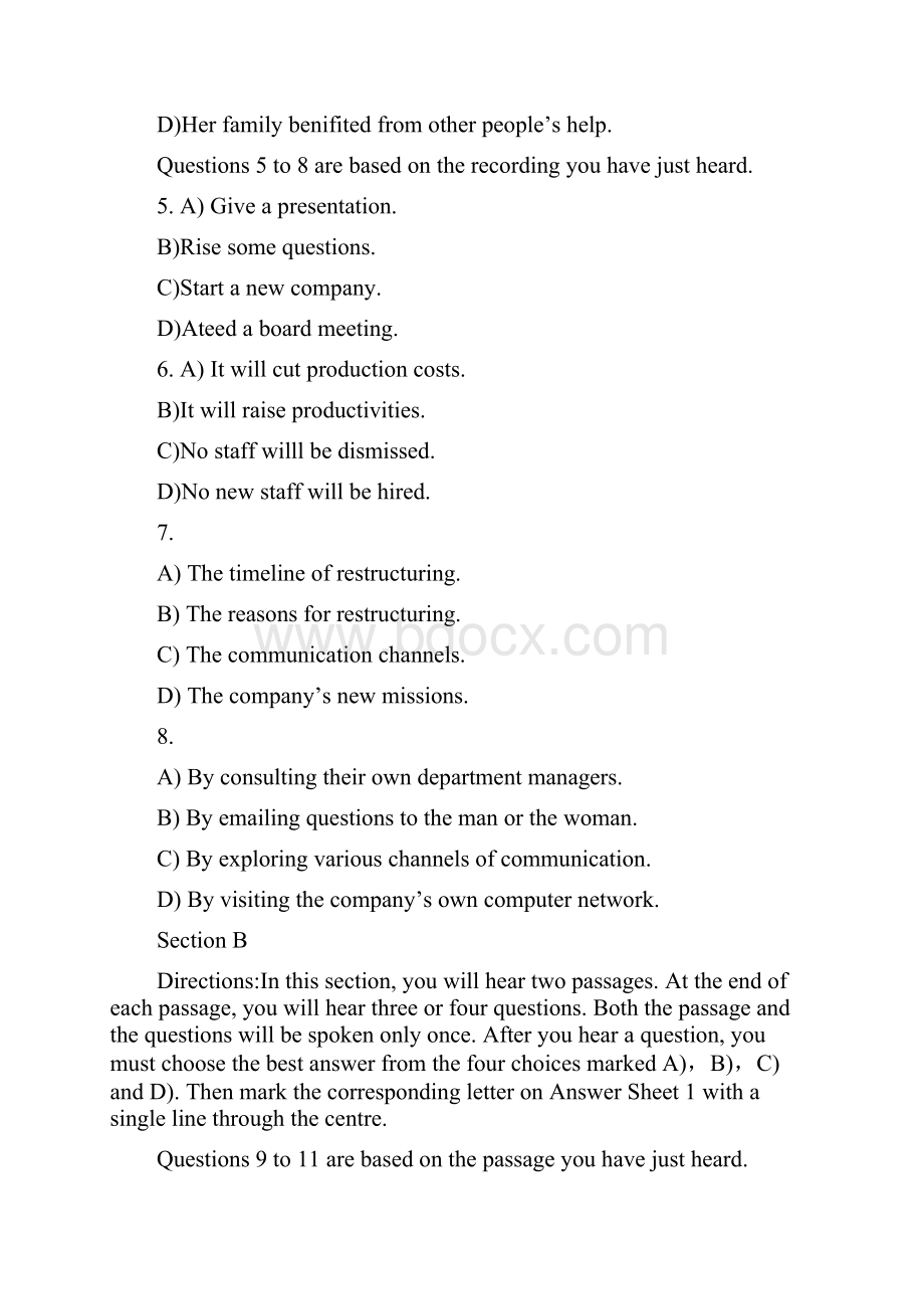 大学英语六级考试真题及参考答案全三套.docx_第3页