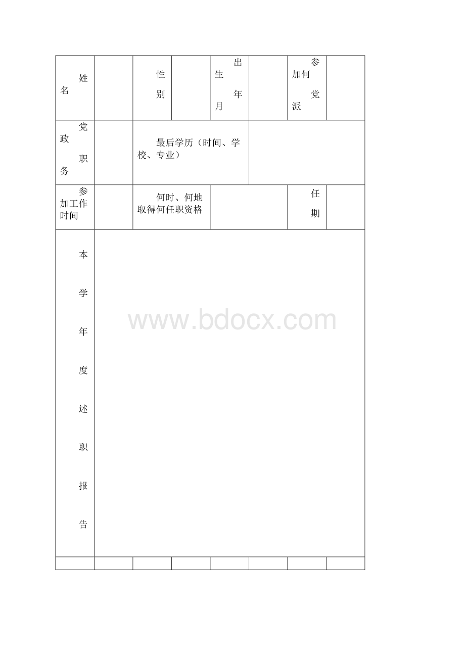 教师年度考核登记表 样表.docx_第2页