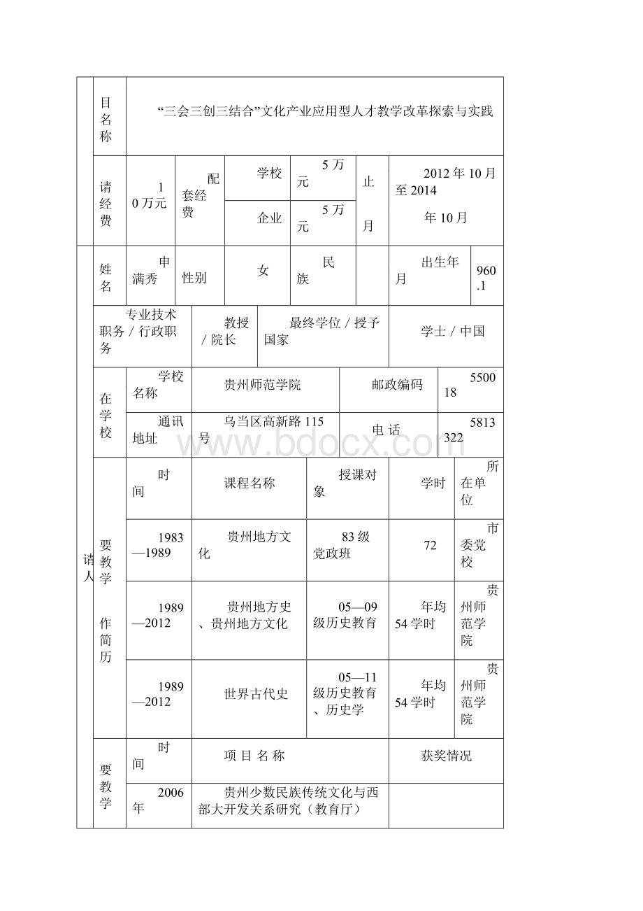 贵州省高等学校教学内容和课程体系改革项目.docx_第2页