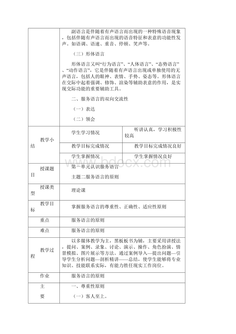 服务语言教学说课.docx_第2页