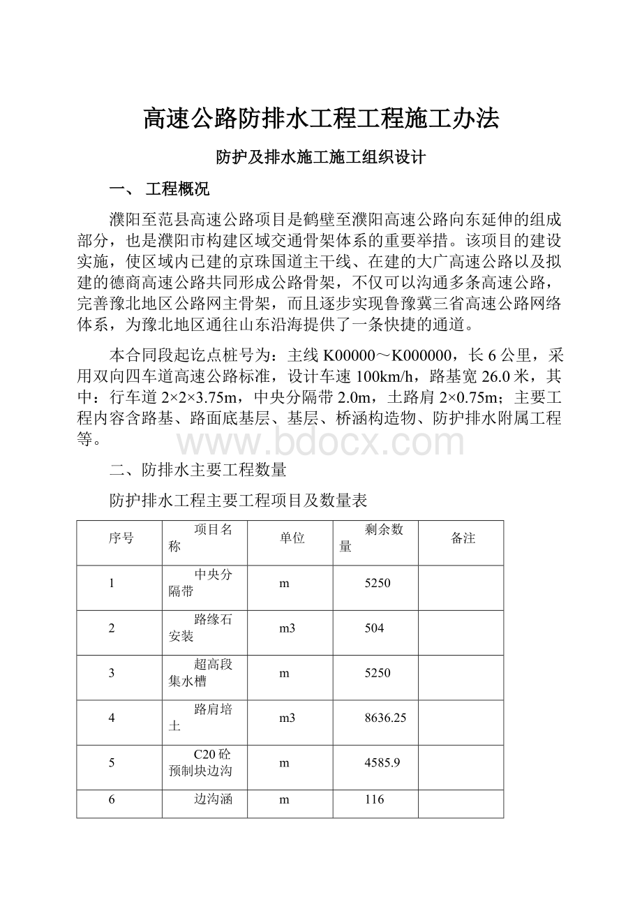 高速公路防排水工程工程施工办法.docx