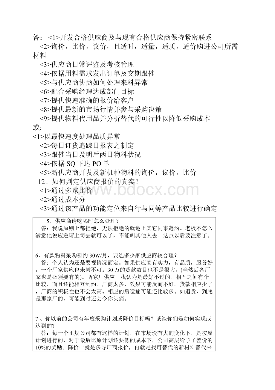 面试采购常见问题及答案.docx_第2页