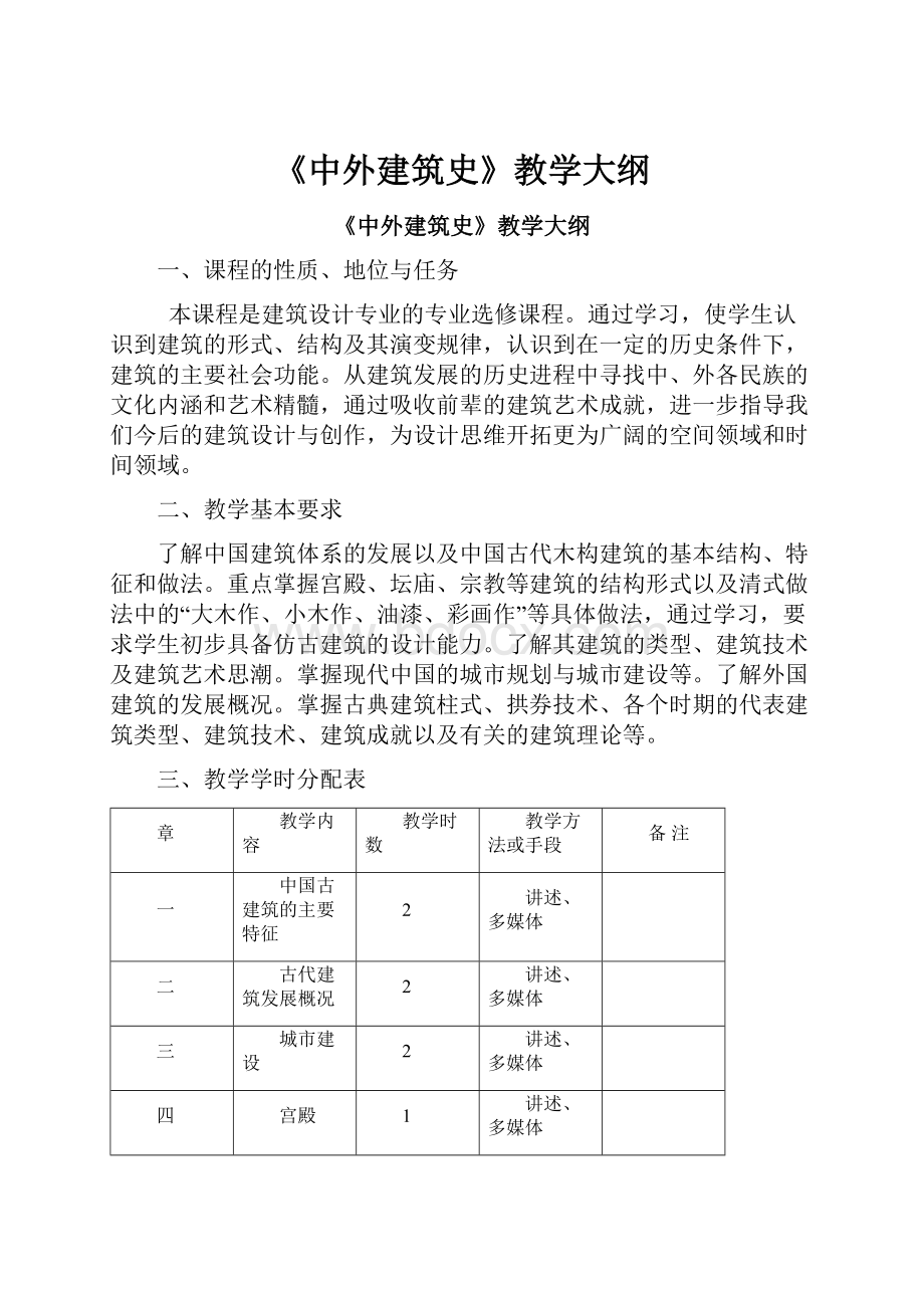 《中外建筑史》教学大纲.docx_第1页