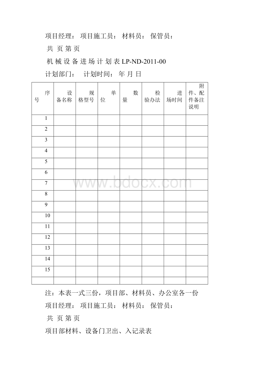 进出场物资采购登记表.docx_第2页