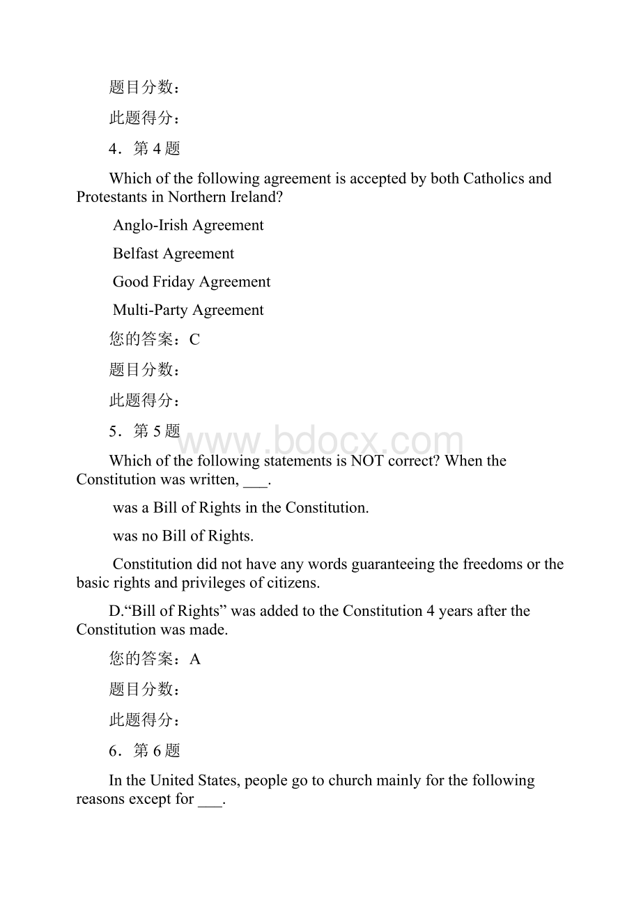 正确答案年秋季《英语国家概况阅读》在线作业.docx_第2页