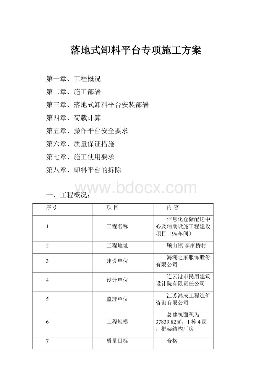 落地式卸料平台专项施工方案.docx