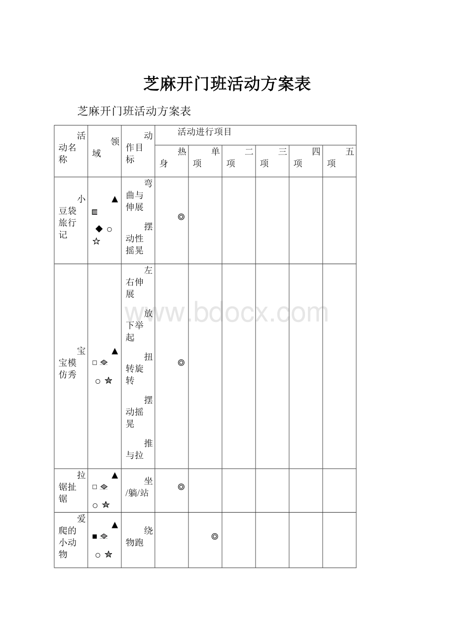 芝麻开门班活动方案表.docx_第1页