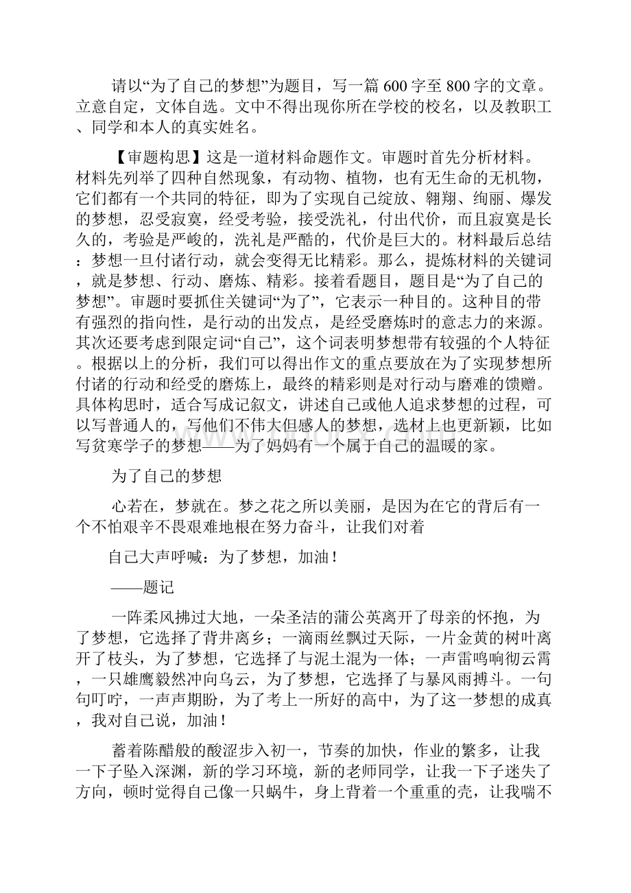 自己作文之为了自己的梦想作文500字.docx_第2页