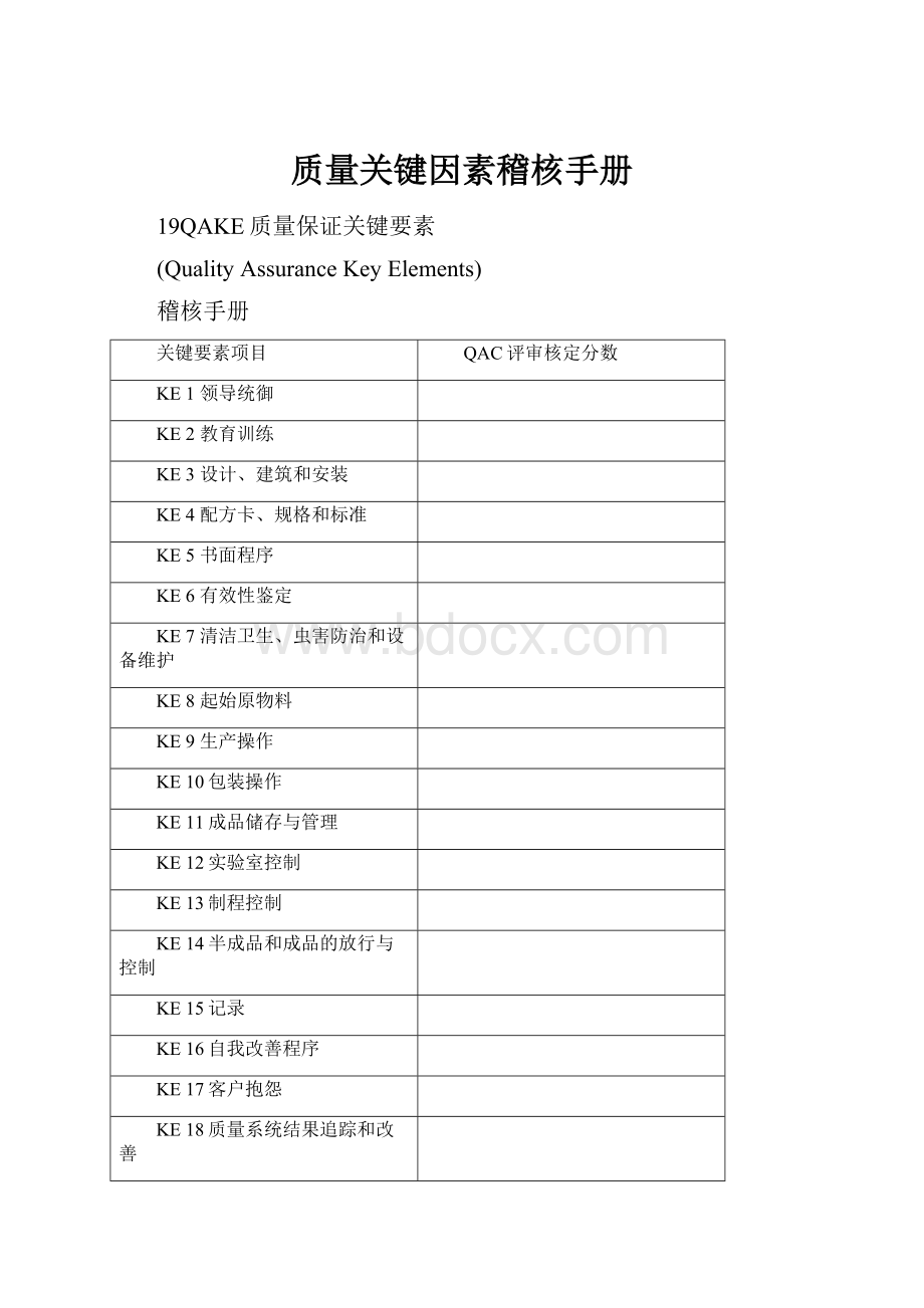 质量关键因素稽核手册.docx_第1页