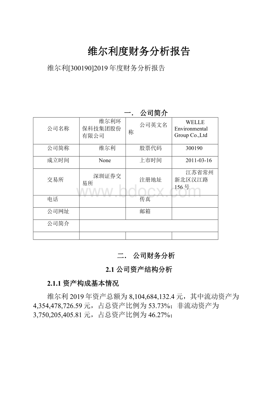 维尔利度财务分析报告.docx_第1页