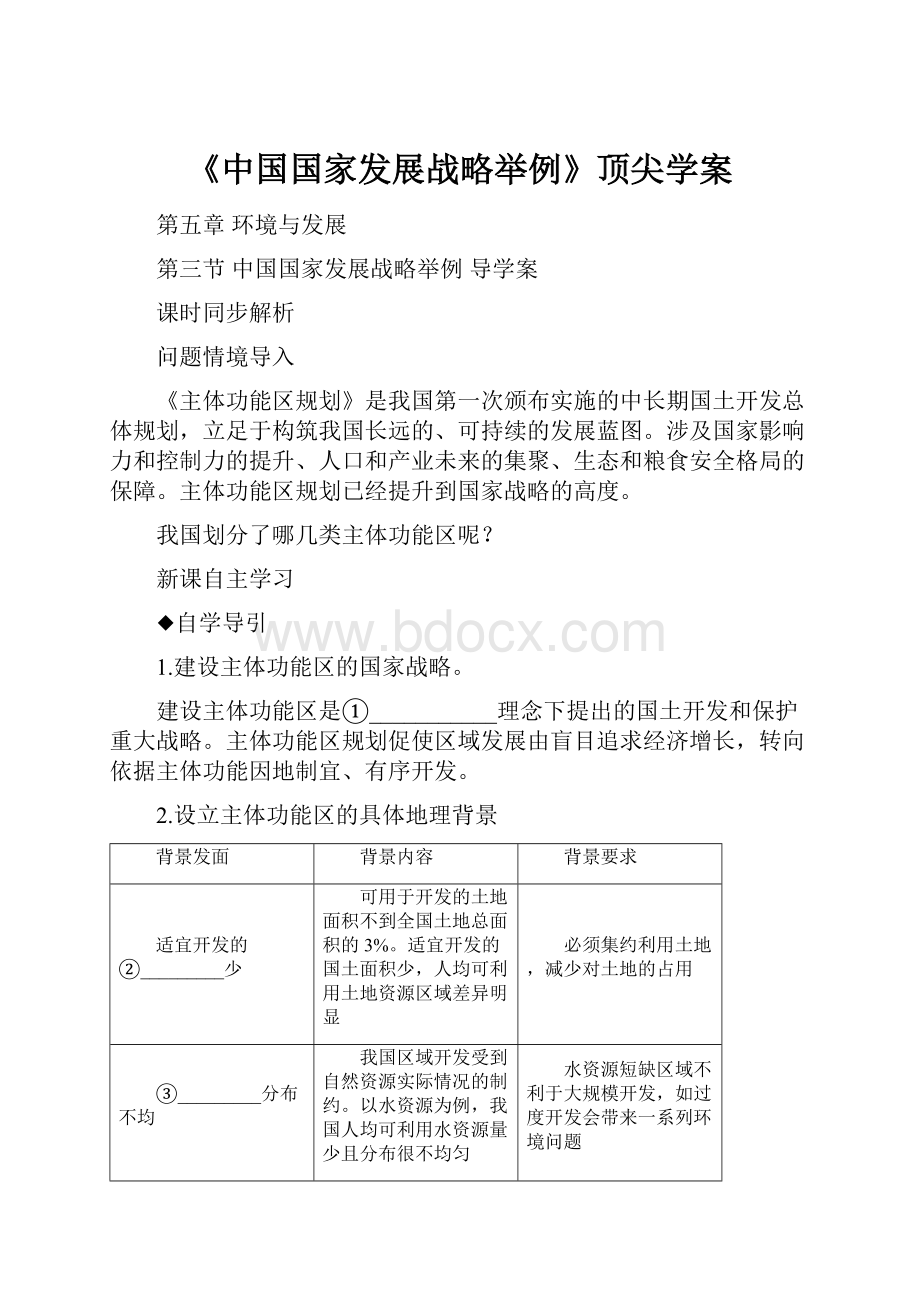 《中国国家发展战略举例》顶尖学案.docx