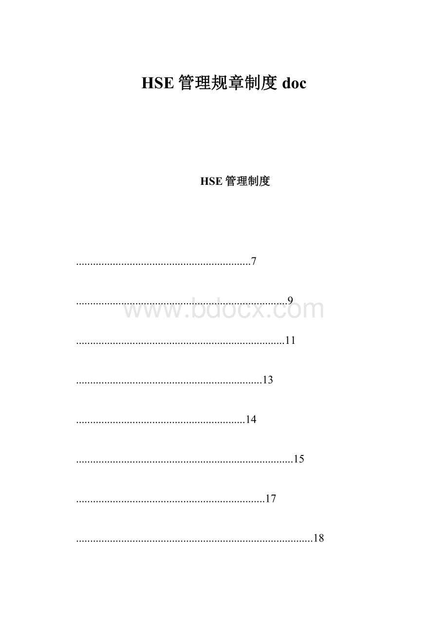 HSE管理规章制度doc.docx_第1页