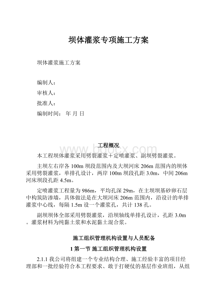 坝体灌浆专项施工方案.docx_第1页