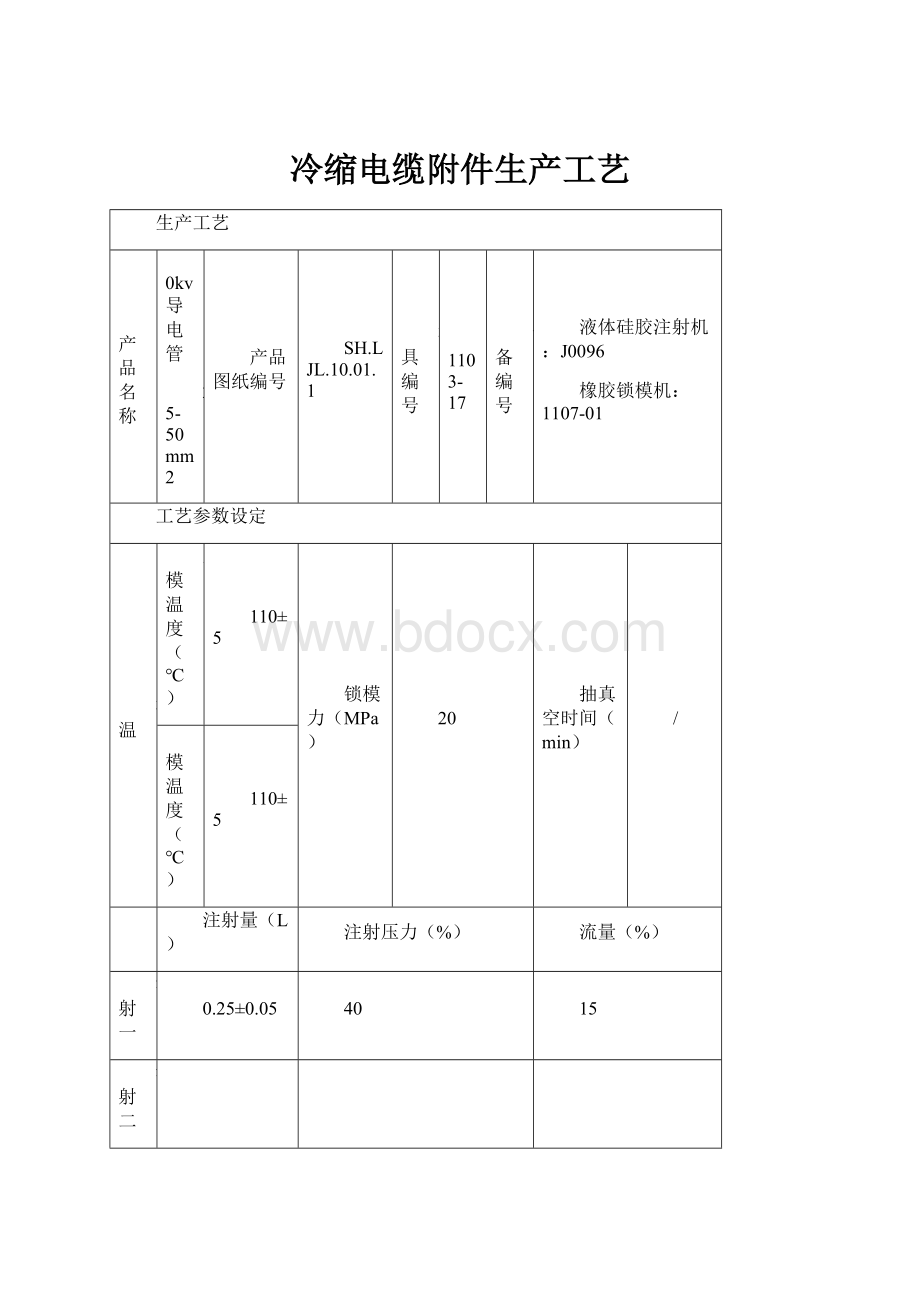 冷缩电缆附件生产工艺.docx