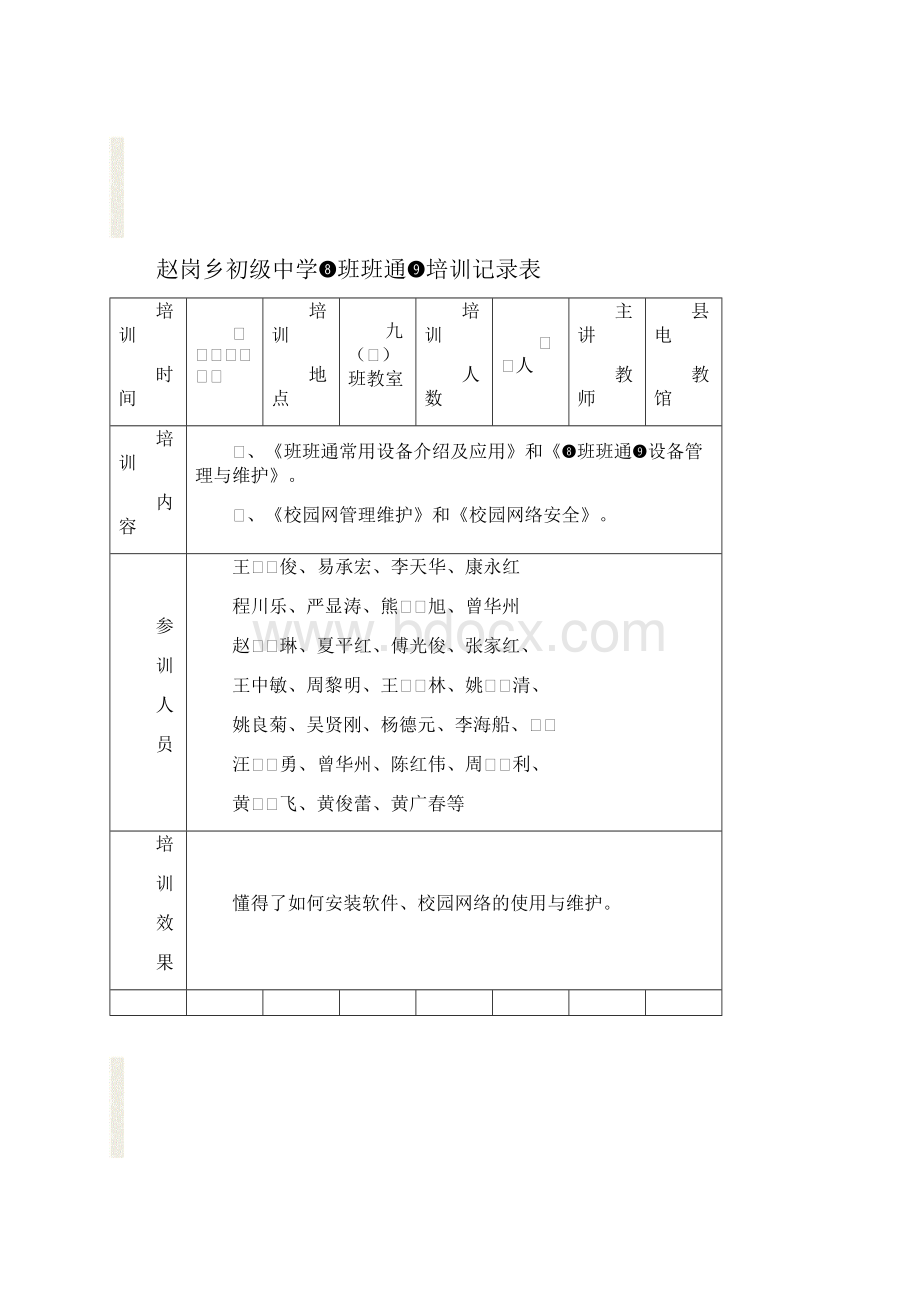 班班通培训记录表.docx_第2页