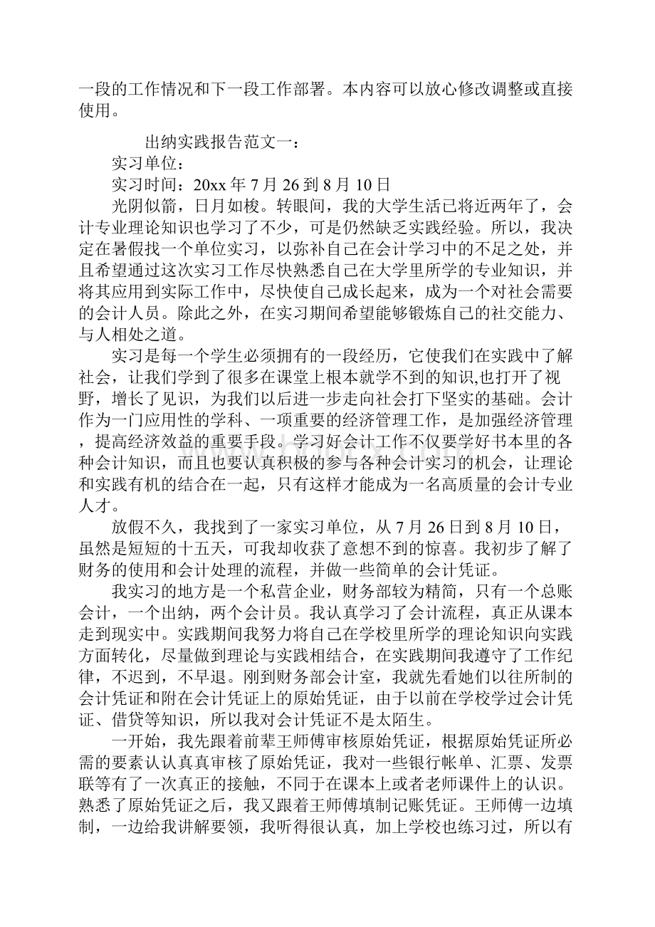 出纳实践报告范文.docx_第2页