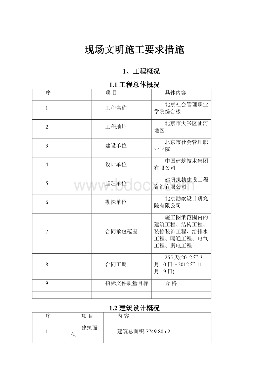 现场文明施工要求措施.docx