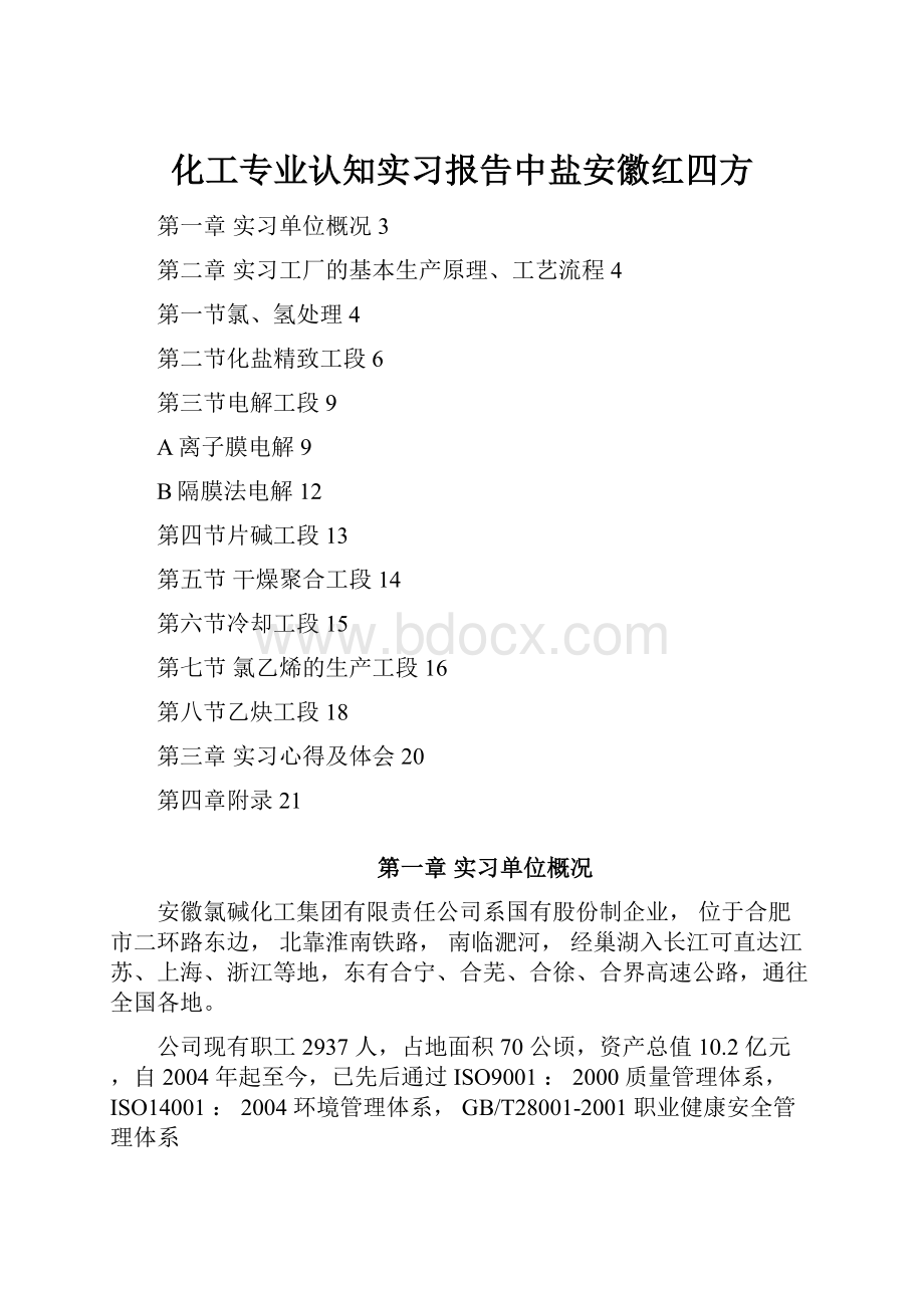 化工专业认知实习报告中盐安徽红四方.docx