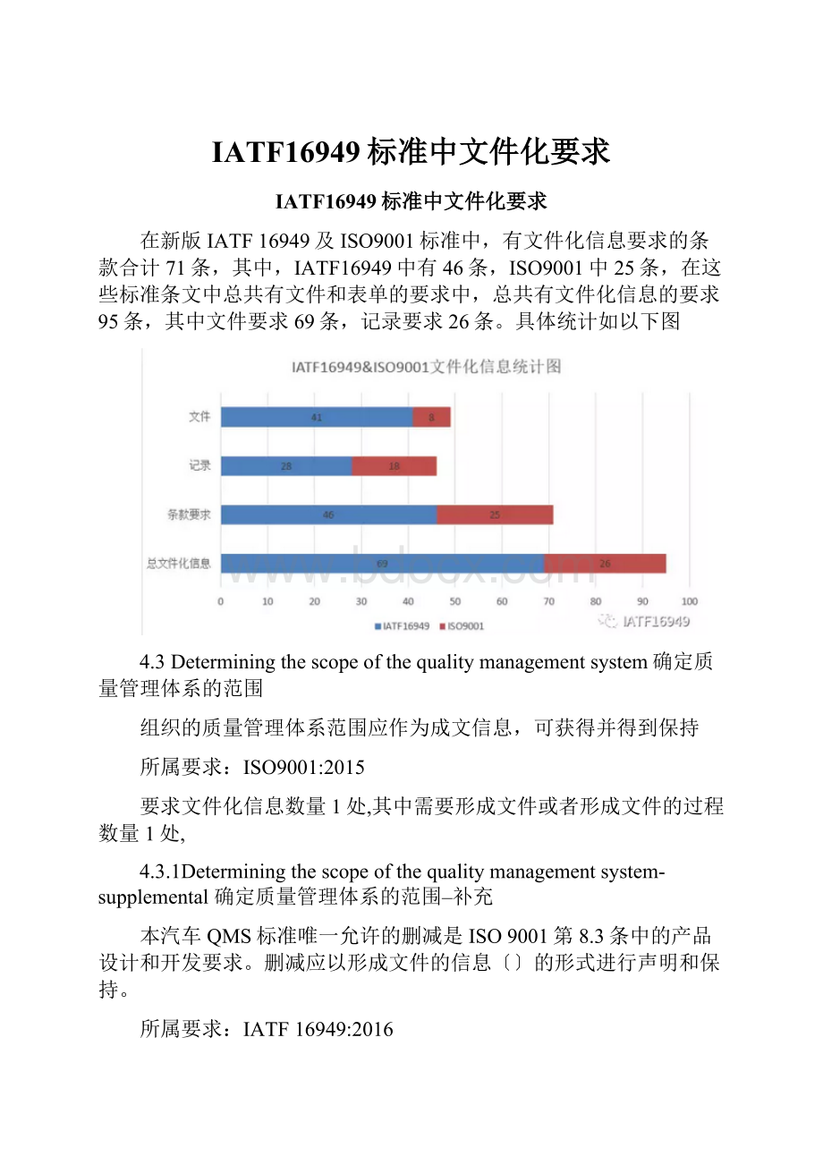 IATF16949标准中文件化要求.docx