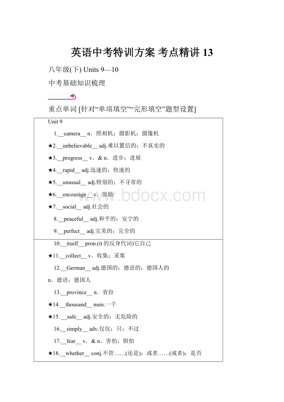 英语中考特训方案考点精讲 13.docx_第1页