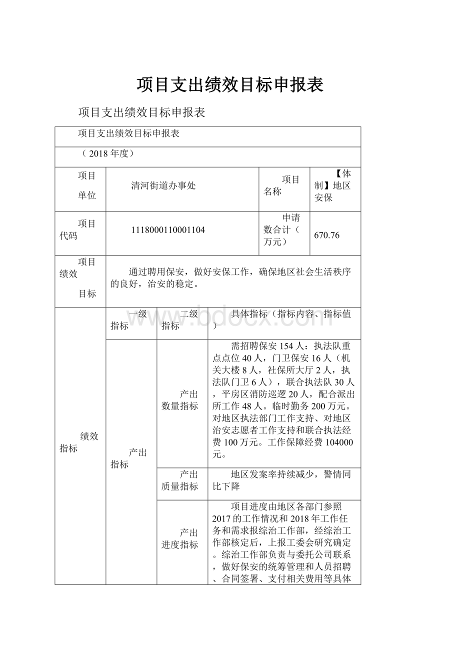 项目支出绩效目标申报表.docx