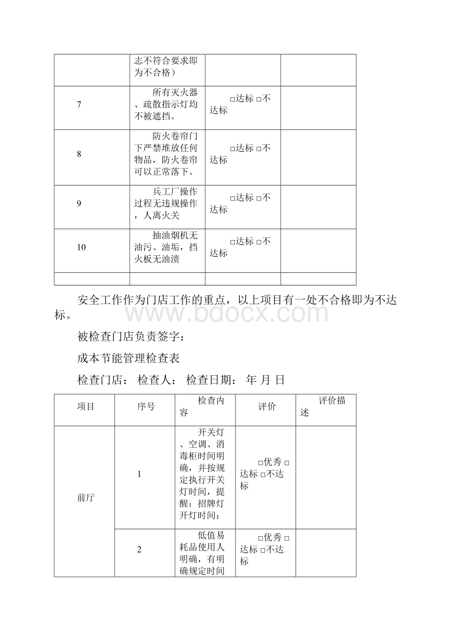 餐饮连锁企业门店巡店检查表1.docx_第3页