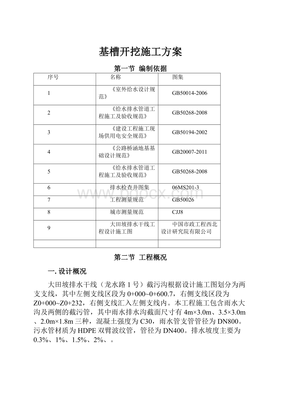 基槽开挖施工方案.docx