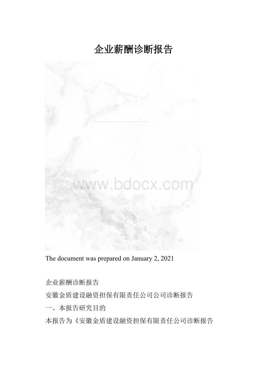 企业薪酬诊断报告.docx