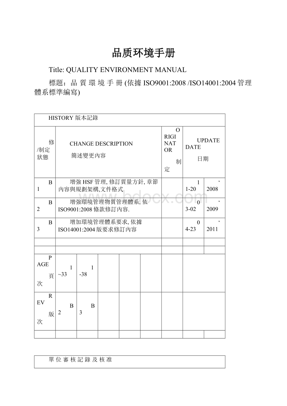 品质环境手册.docx