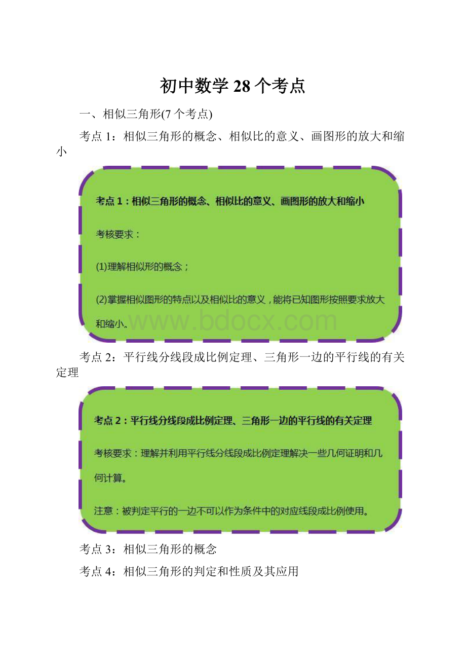 初中数学28个考点.docx_第1页