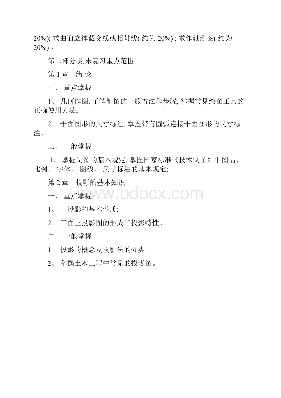 春期建筑制图基础课程期末复习指导.docx_第2页