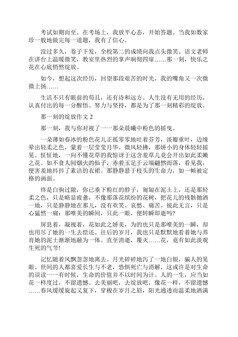 那一刻的绽放初三作文600字10篇.docx_第2页