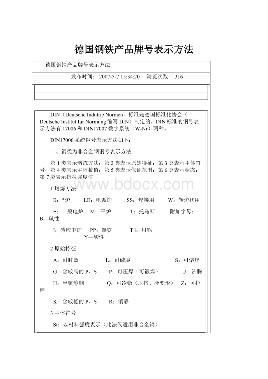 德国钢铁产品牌号表示方法.docx