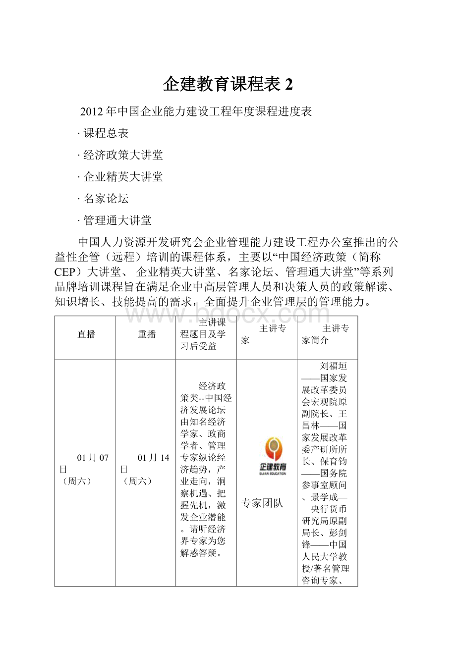 企建教育课程表2.docx