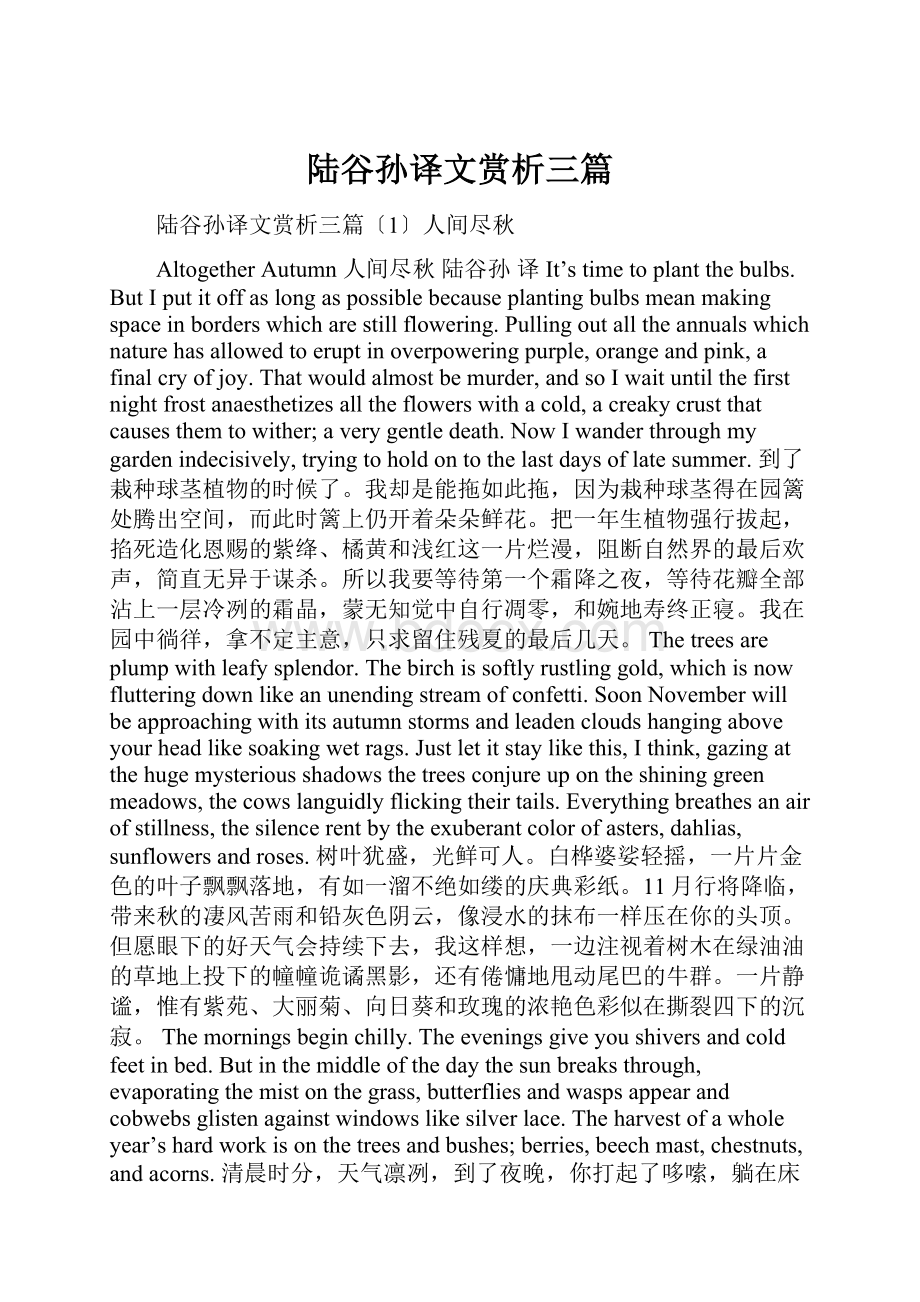 陆谷孙译文赏析三篇.docx