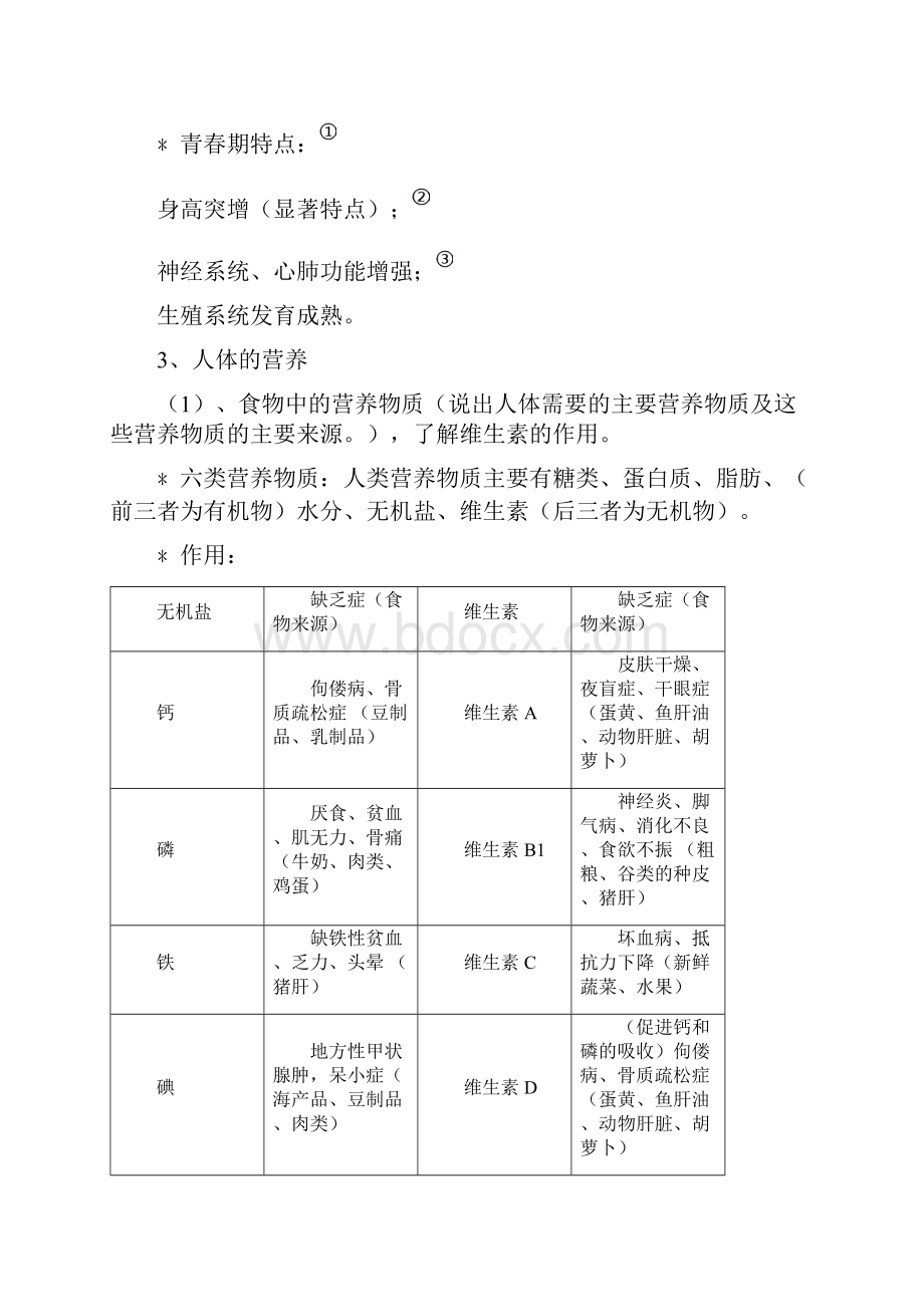 北师大版初中生物中考复习提纲精品.docx_第2页