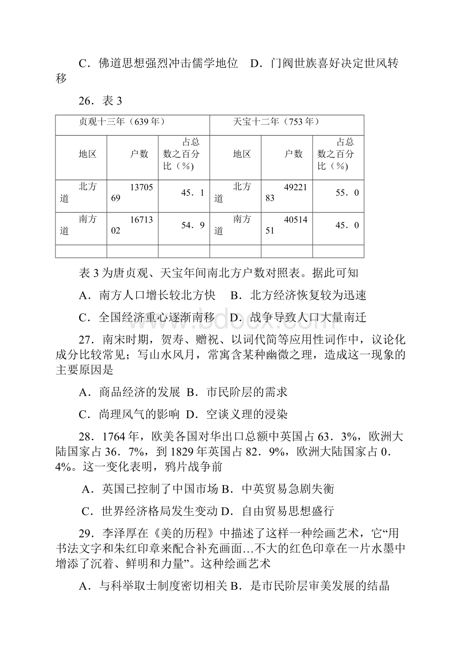 四川省威远中学学年高二下学期第二次月考历史试题 Word版含答案.docx_第2页