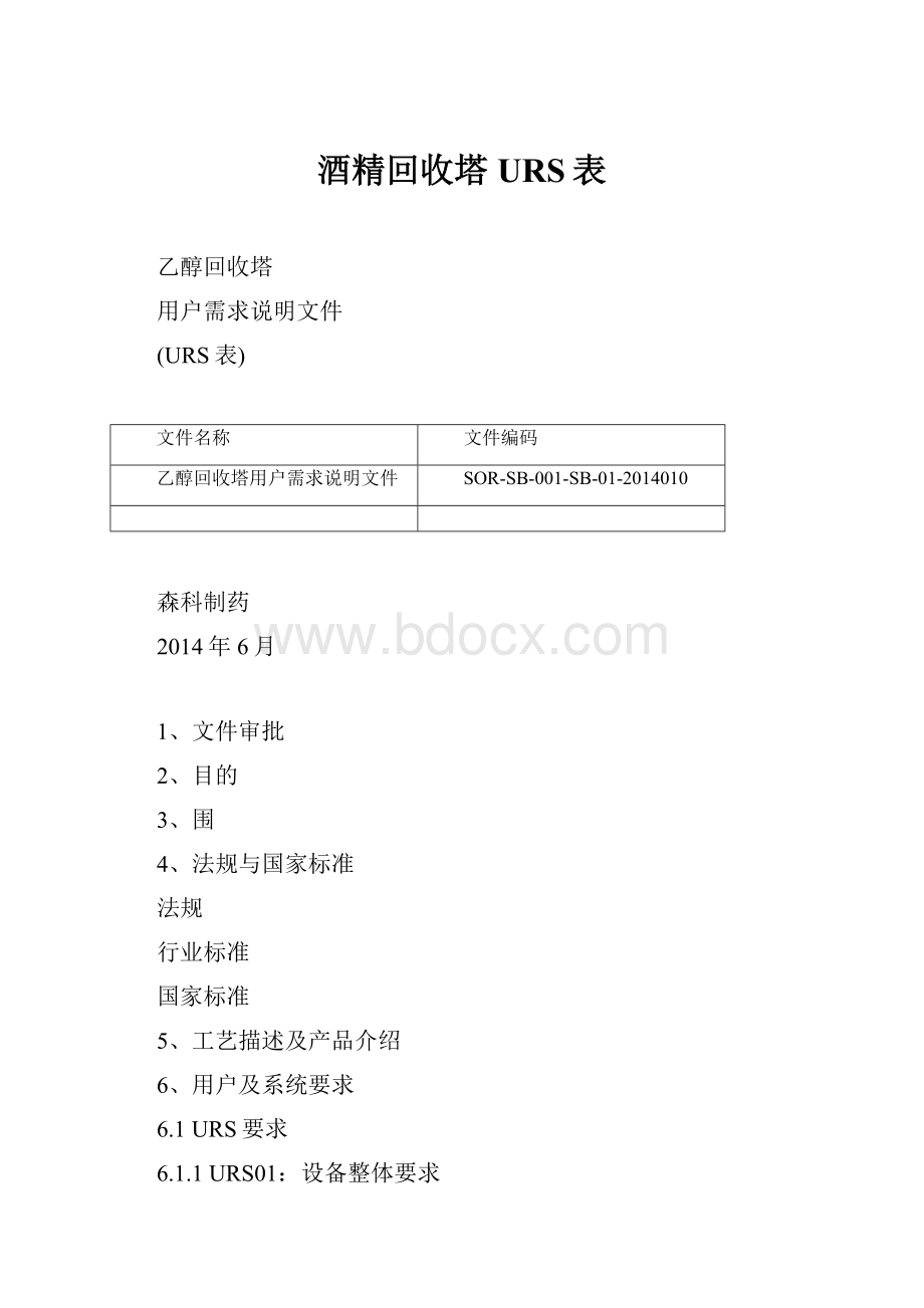 酒精回收塔URS表.docx